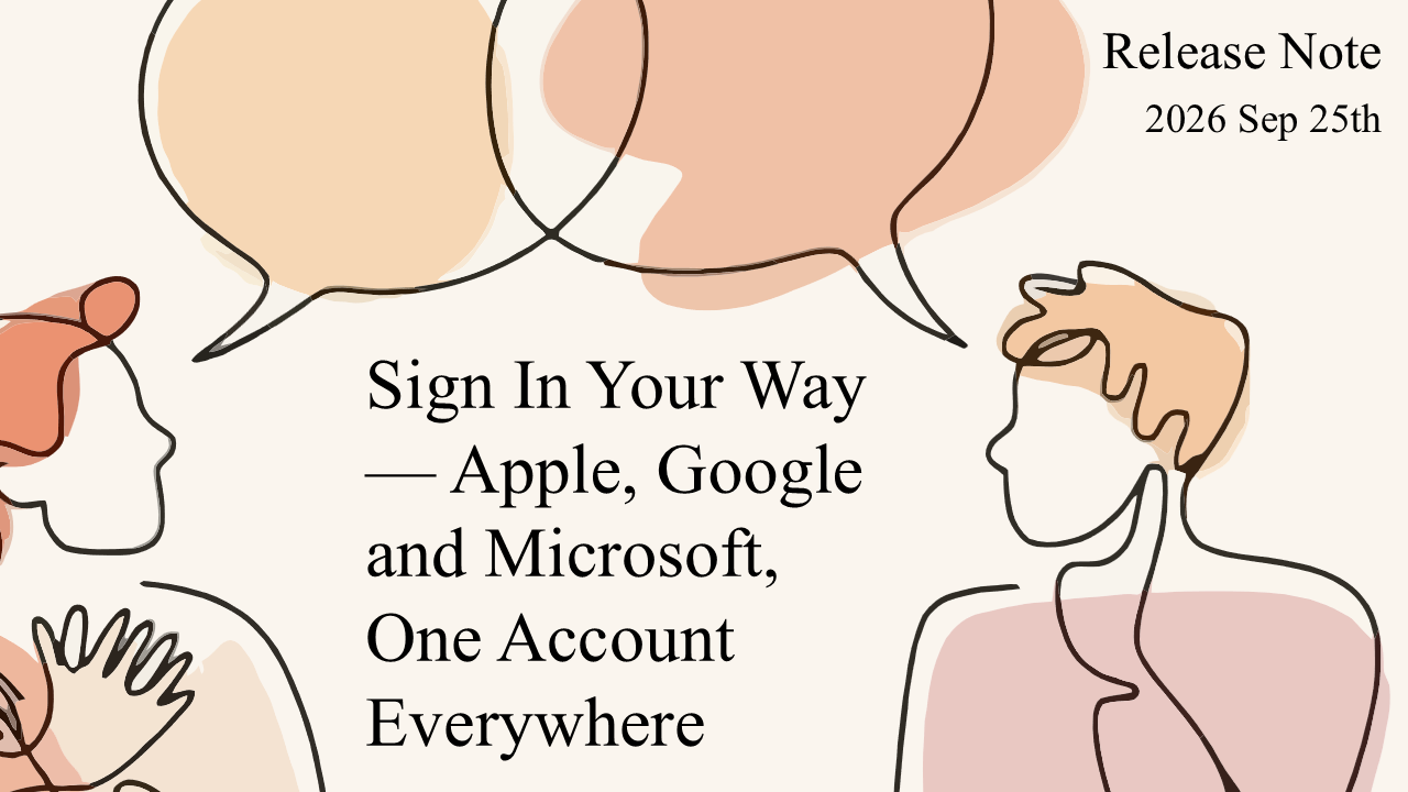 Sign In Your Way — Apple, Google and Microsoft, One Account Everywhere